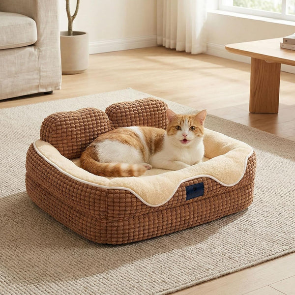 Veehoo Square Dog Bed Medium Size Dog, Orthopedic Dog Bed Couch Sofa, 36" | Washable & Medium Dog Bed for Indoor, Egg-Crate Memory Foam Dog Bed with Sides, Removable Cover, High Back Non-Slip Bottom13