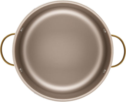Radiant Nonstick Dutch Oven/Casserole Pan with Lid, Dishwasher Safe, 5.5 Quart, Champagne10