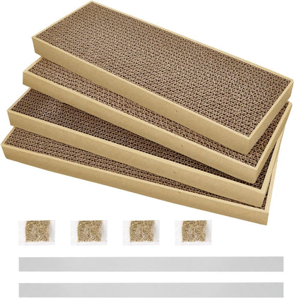 Happyfreesx Splicing Cat Scratch Pad: Cat Scratchers for Indoor Cats and Kitten, 2 Pack Cat Scratching Pad, Cat Scratcher Cardboard, Scratching Pad, Premium Scratch from Cats, Double-Sided Design8