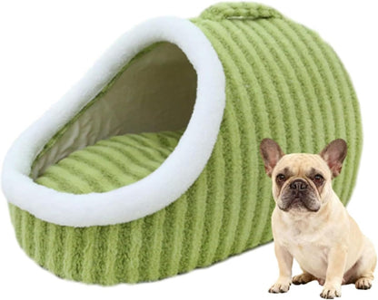 Warm Nest Dog Bed, Soft Cozy Pet Cave with Removable Cushion, Non-Slip Washable Soft Slipper Cave for Small and Medium Pets (Blue, Large)9