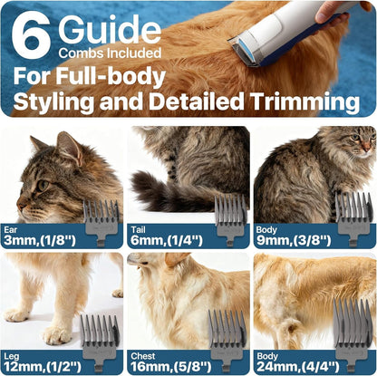 Buenkee Dog Grooming Vacuum Kit, 15000Pa Clipper, Shedding Brush, 2L, White | Brush, Trim and Deshed at Home with Less Flying Fur, Mess-Control Suction and Fewer Emptying Breaks during Longer Sessions5
