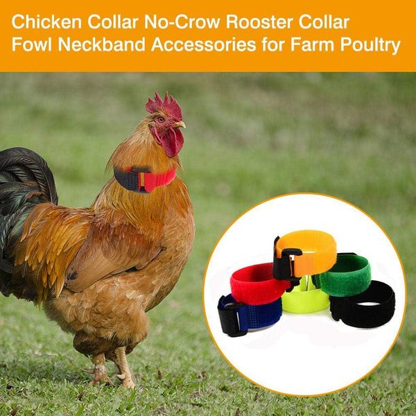 Upgrade anti Crow Rooster Collar, Chicken Neckband Noise Free, No Crow Rooster Collar,Anti Noise Nylon Neck Belt to Keep Roosters Quiet,6 Pieces2