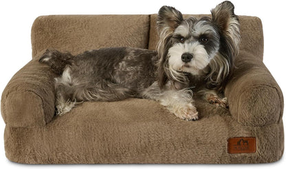 Hollypet Small Dog Large Cat Bed Puppy Couch Beds for Pets up to 25 Lbs | Fluffy Dog Cat Couch Plush Soft Warming Pets Beds with Machine Washable Cover and Non-Slip Bottom12