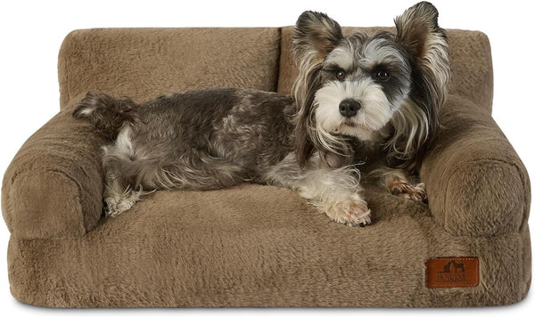 Hollypet Small Dog Large Cat Bed Puppy Couch Beds for Pets up to 25 Lbs | Fluffy Dog Cat Couch Plush Soft Warming Pets Beds with Machine Washable Cover and Non-Slip Bottom12