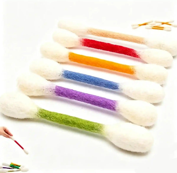 6 PCS Swabs Cat Toys with Catnip,Cat Qtip Toy,Cotton Swabs Cat Toys with Catnip,Durable for Chew,Interactive Kitty Kick Sticks for Cat Lovers Gift,Sturdy Teething Chew Toy (Colorful)1