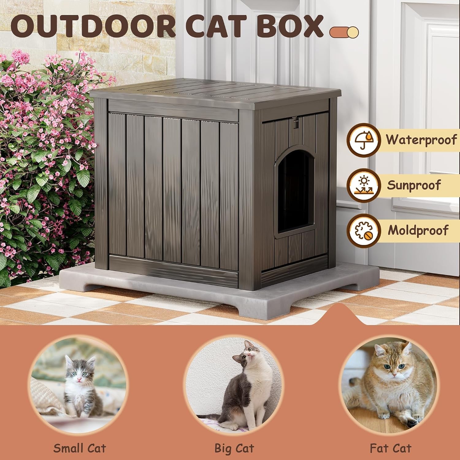 kamaboko-cat-litter-box-enclosure-waterproof-plastic-hidden-litter-box-furniture-with-openable-door-multi-functional-cat-furniture-for-living-room-bedroom-gray