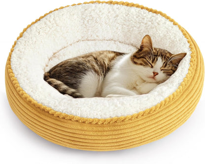 Love'S Cabin round Donut Cat and Dog Cushion Bed, 20In Bed for Cats or Small Dogs, Anti-Slip & Water-Resistant Bottom, Super Soft Durable Fabric Pet Beds, Washable Luxury Cat & Dog Bed Gray40