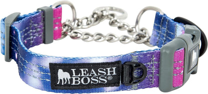 Leash Boss Martingale Collar for Dogs - Steel Chain | Reflective Nylon Dog Collar for Large Dogs, Medium and Small Dogs | No Pull Pet Training Collar Small11