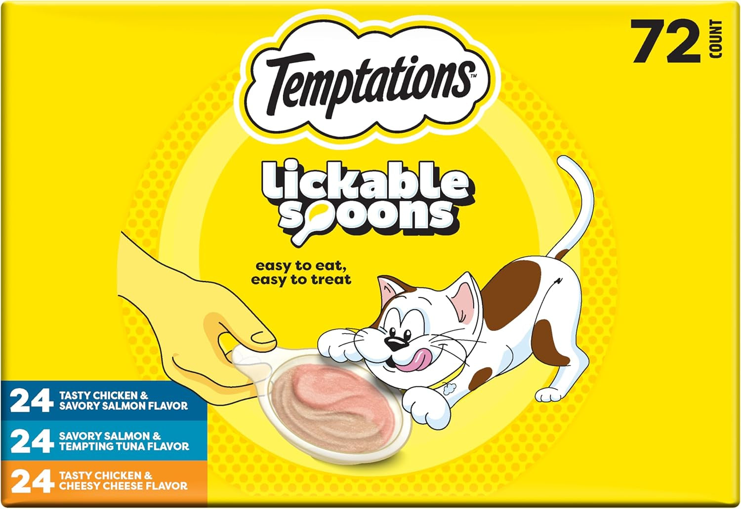 temptations-lickable-spoons-wet-cat-treats-variety-pack-24-count-two-irresistible-flavors-per-spoon-mess-free-creamy-puree-hand-feed-for-bonding-use-as-treat-or-food-topper-adult-cats