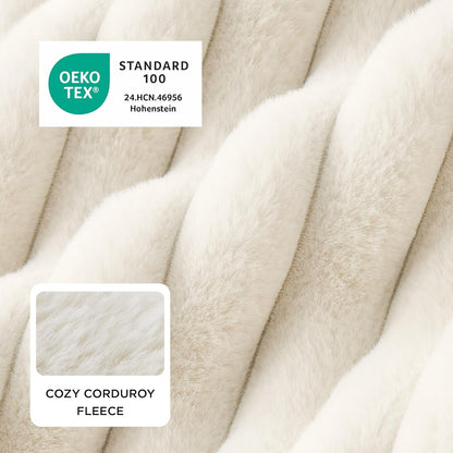 Bedsure Comfyfleece™ Cute Dog Bed for Small Medium Dogs Washable,25In Cream | Furry Puppy Beds,Square Rectangle Orthopedic Corduroy Aesthetic Pet Beds,Removable Zipper Cover,Non-Slip Bottom,Up to 15 Lbs2