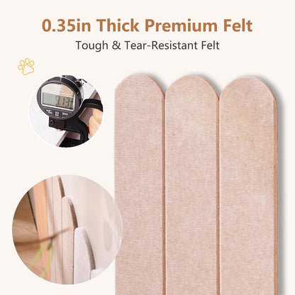 Cat Wall Scratcher, Scratching Pads, 3-Panel 0.35" Thick Felt, Scratching Post Alternative Self-Adhesive Cat Scratch Mat for Sofa/Door/Wall (Longan Yellow)4