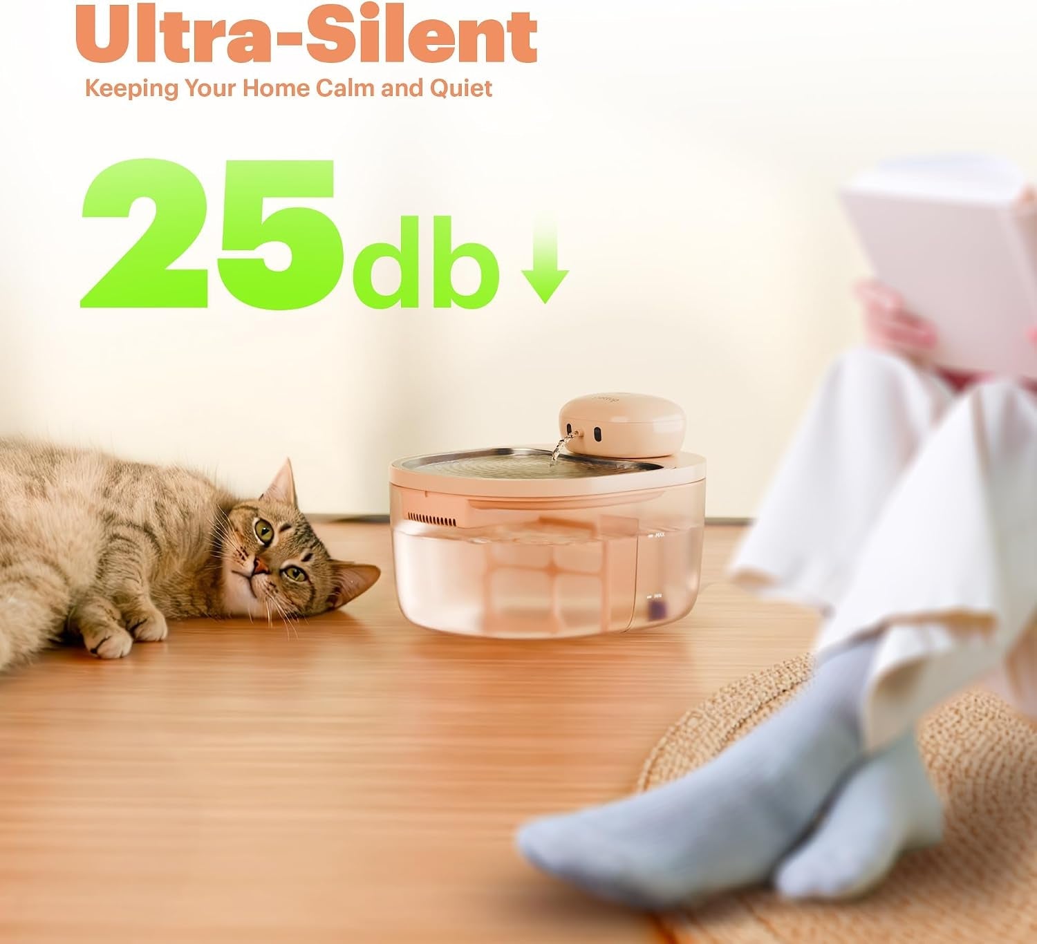cat-water-fountain-pumpless-pet-fountain-for-cats-indoor-3l-102oz-automatic-cat-water-dispenser-stainless-steel-tray-battery-operated-cordless-with-motion-sensor