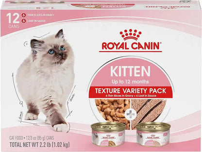 ROYAL CANIN Feline Health Nutrition Kitten Thin Slices in Gravy Cat Food, 3 Oz (Pack of 12) | for Growing Kittens, Tender Thin Slices, Savory Gravy Formula, Twelve Individual 3 Oz Cans12