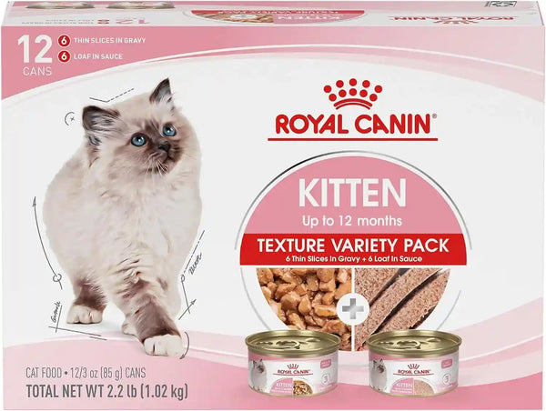 ROYAL CANIN Feline Health Nutrition Kitten Thin Slices in Gravy Cat Food, 3 Oz (Pack of 12) | for Growing Kittens, Tender Thin Slices, Savory Gravy Formula, Twelve Individual 3 Oz Cans12