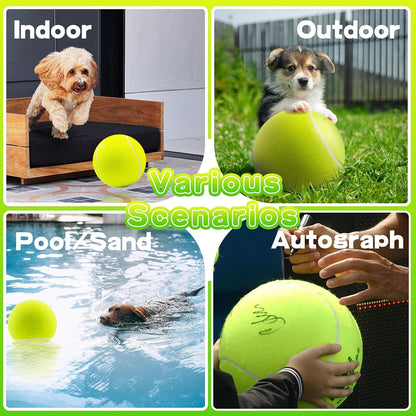 Banfeng Dog Tennis Ball, 9.5" Giant Sport Gift Toy Herding Ball for Dogs | Puppy Birthday Gift ,Interactive Toy,Outdoor Pet Toys to Keep Them Busy,Big Tennis Ball for Small Medium Large Dog4