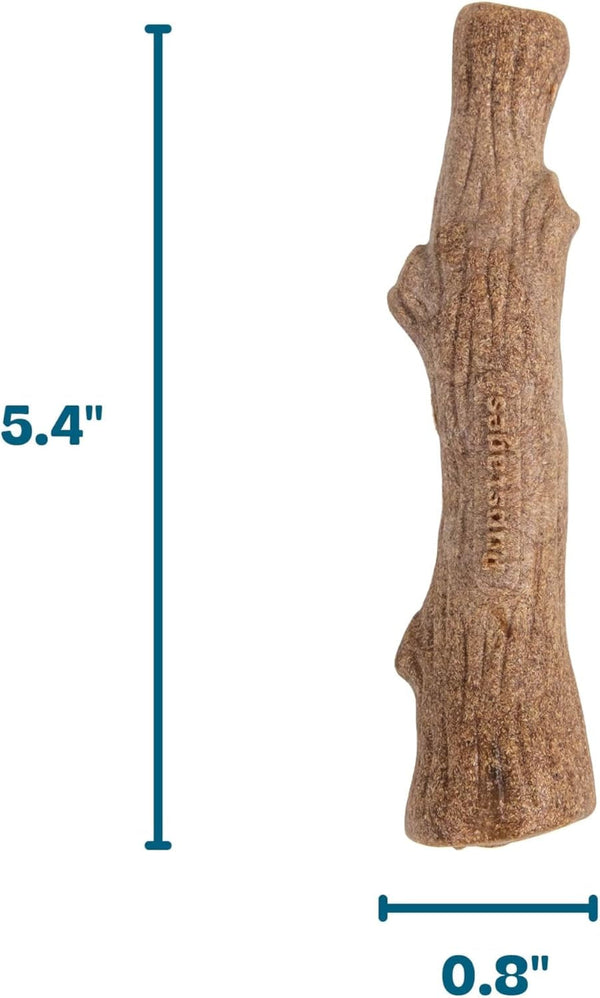 Pupstages Dogwood Dog Chew Toy, Made in the USA – Real-Wood Blend, Natural Flavor & Texture, Moderate Chewers, Small, 5.4"5