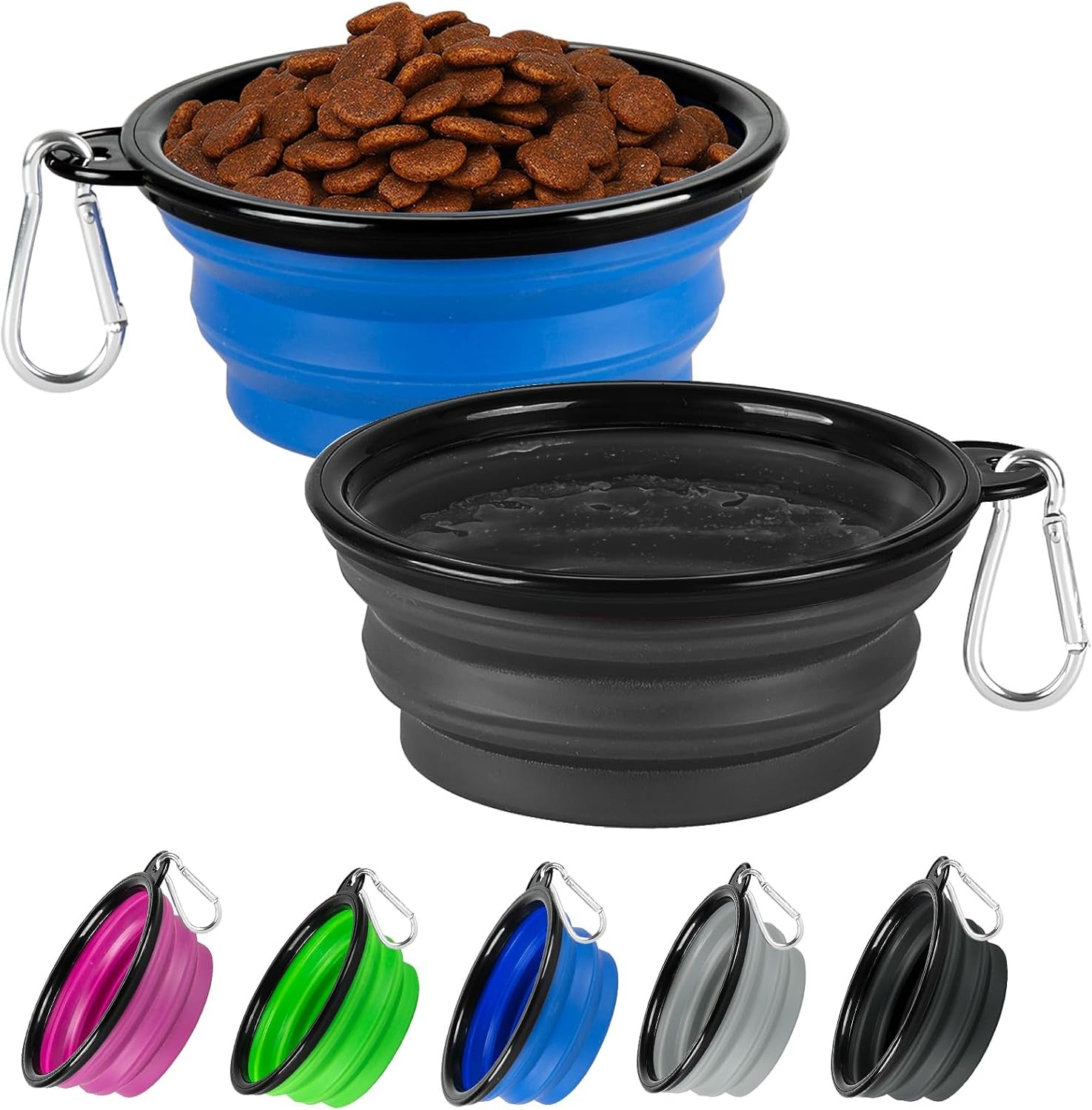 collapsible-dog-bowl-large-34oz-travel-dog-water-bowl-portable-2-pack-2-carabiner-clips-silicone-travel-dog-bowl-foldable-feeding-watering-dish-bowl-for-parking-walking-camping