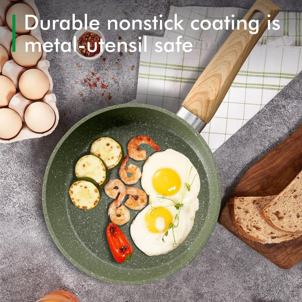 Pots and Pans Set Non Stick, 12 Pcs Kitchen Cookware Sets | Induction Compatible, Granite Nonstick Pans Set for Cooking, 100% PFOA & PFAS Free Non Toxic3