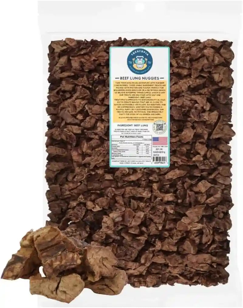 treatopia-beef-lung-nuggies-dog-treats-1-lb-bag-all-natural-healthy-high-protein-hand-trimmed-slow-roasted-made-in-the-usa-nutritious-no-additives-no-fillers-all-life-stages