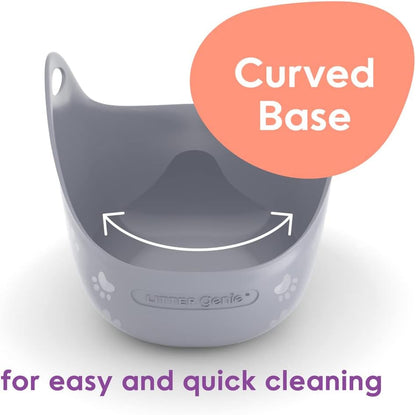 Litter Genie Cat Litter Box | Portable, Open, High Sided Cat Litter Box with Handles | Flexible Plastic Litter Box | Comfortable, Easy-Clean Cat Box4