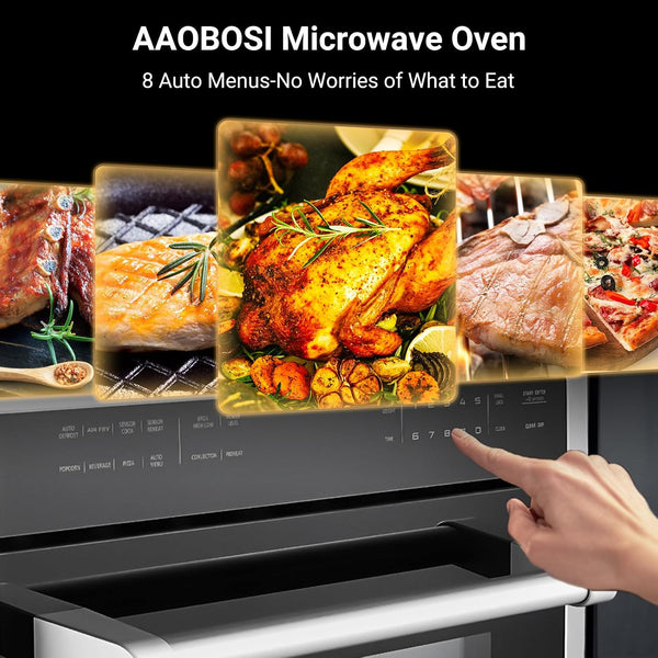 24 Inch Built-In Microwave Convection Oven,1.6Cu.Ft Air Fryer Combo | 1000W,Sensor Cooking & Auto Menu,11-Level Power More than 12 Cooking Modes, Drop down Door, Stainless Steel2