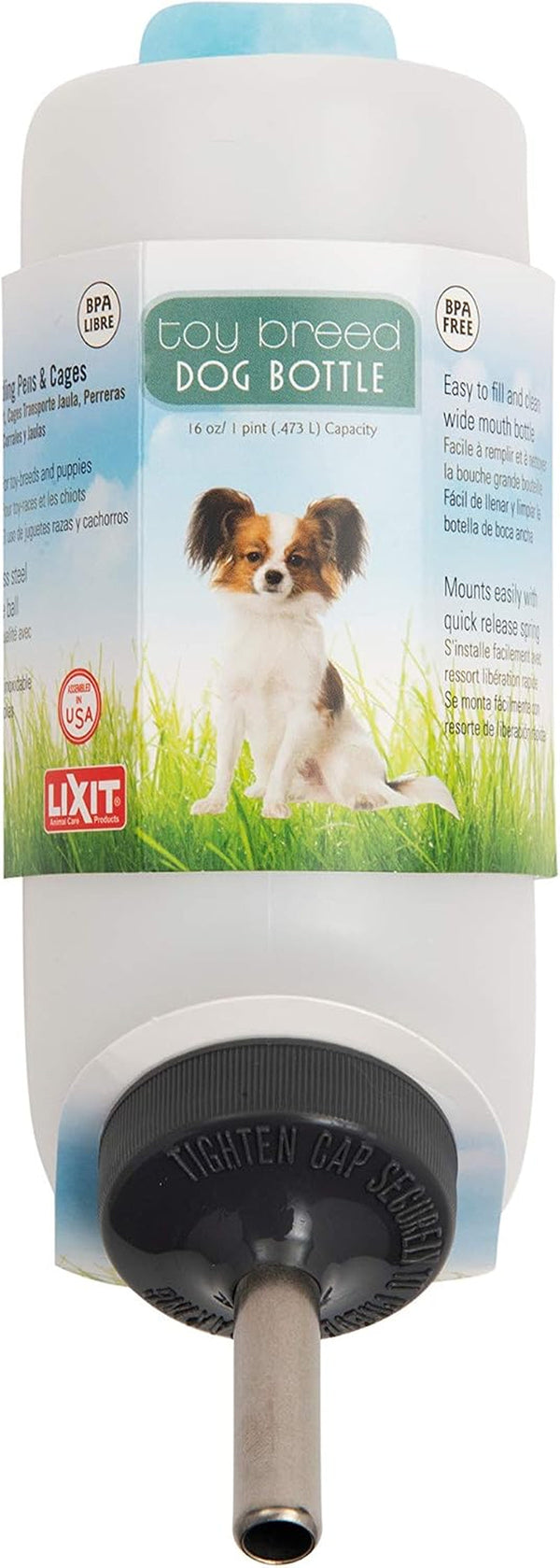 Lixit® Wide Mouth Water Bottles for Small Dogs (White, 16 Ounce)1
