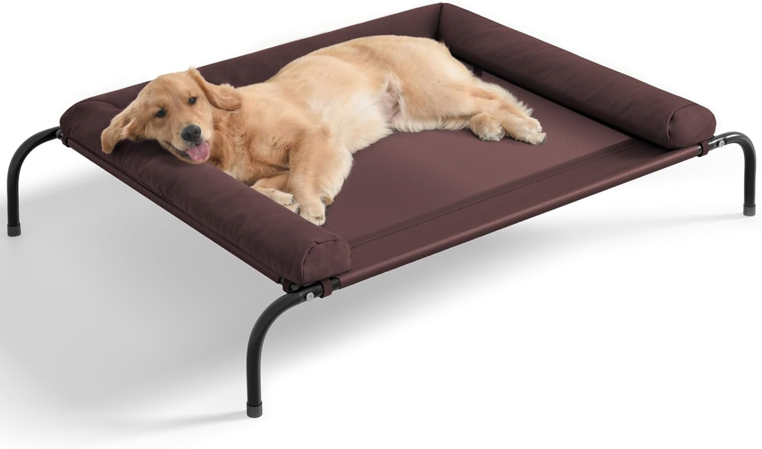 western-home-cooling-elevated-dog-bed-for-large-dogs-portable-indoor-outdoor-raised-dog-bed-with-breathable-mesh-chew-proof-pet-hammock-cots-with-removable-and-waterproof-bolsters