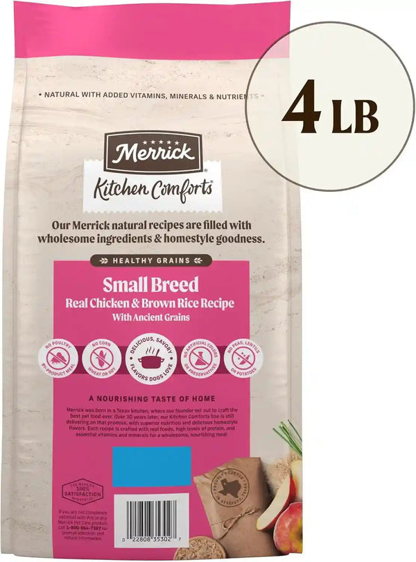 Merrick Healthy Grains Premium Dry Dog Food for Small Dogs, Wholesome and Natural Kibble, Small Breed Recipe - 4.0 Lb. Bag11