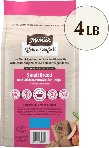 Merrick Healthy Grains Premium Dry Dog Food for Small Dogs, Wholesome and Natural Kibble, Small Breed Recipe - 4.0 Lb. Bag11