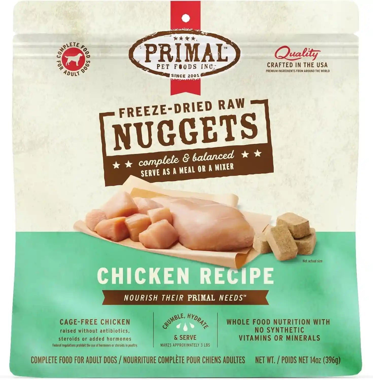 primal-freeze-dried-dog-food-nuggets-chicken-complete-balanced-meal-topper-or-treat-premium-healthy-grain-free-high-protein-raw-dog-food-14-oz-complete-balanced-nutrition-meal-topper-or-treat-grain-free-high-protein-no-synthetic-vitamins-minerals