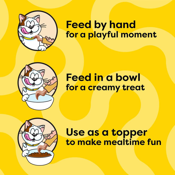 Temptations Lickable Puree Senior Cat Treats, Tasty Chicken, 4 Count, 11Pk | Vitamin E Supports Immune Function, High Moisture for Senior Hydration, Soft & Easy to Eat, under 15 Cal per Pouch4