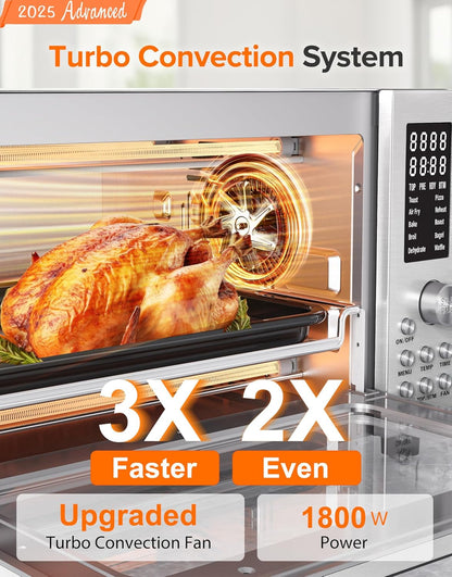 Bravo Pro Smart Air Fryer Toaster Oven Countertop Combo | 10-In-1 Cooking Functions, 1800W, 50-450°F, 21-Qt, Pfas-Free, Upgraded Super Convection2