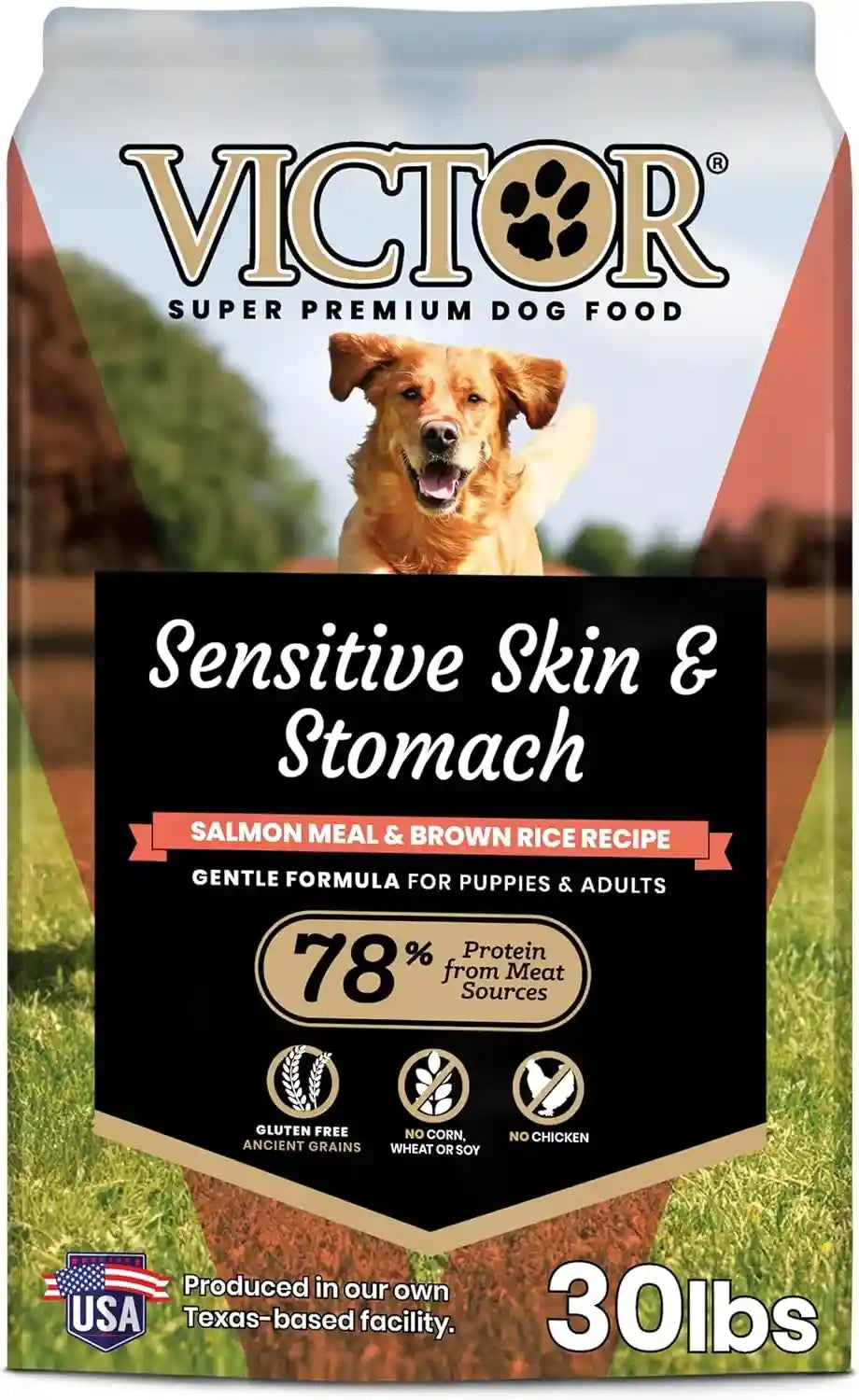 victor-super-premium-dog-food-sensitive-skin-and-stomach-salmon-meal-brown-rice-recipe-dry-kibble-gluten-free-no-chicken-ideal-for-dogs-with-allergies-adult-and-puppy-food-5-lb