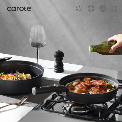 20Pcs Pots and Pans Set Non Stick, Detachable Handle Cookware Sets | Ultra Nonstick, Space Saving, Dishwasher & Oven Safe, Non-Toxic Kitchen/Apartment/Camping/Rv/ Traveling, Black5