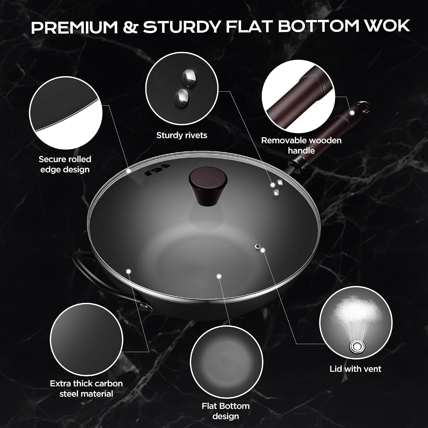 wok-13-5-inch-carbon-steel-wok-pan-with-steamer-stir-fry-pans-nonstick-5qt-flat-bottom-chinese-woks
