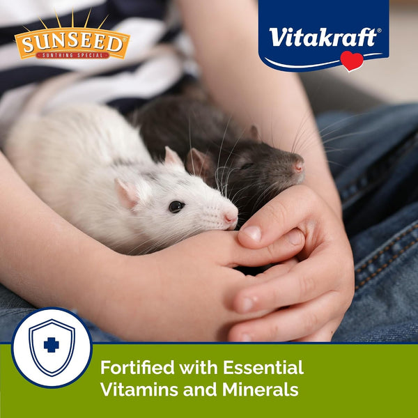 Sunseed Vita Prima Rat and Mouse Food 2Lb. Resealable Bag - Supports Instinctive Foraging - Blended with Grains Added Vitamins and Minerals Ingredients - No Artificial Colors Flavors or Preservatives5