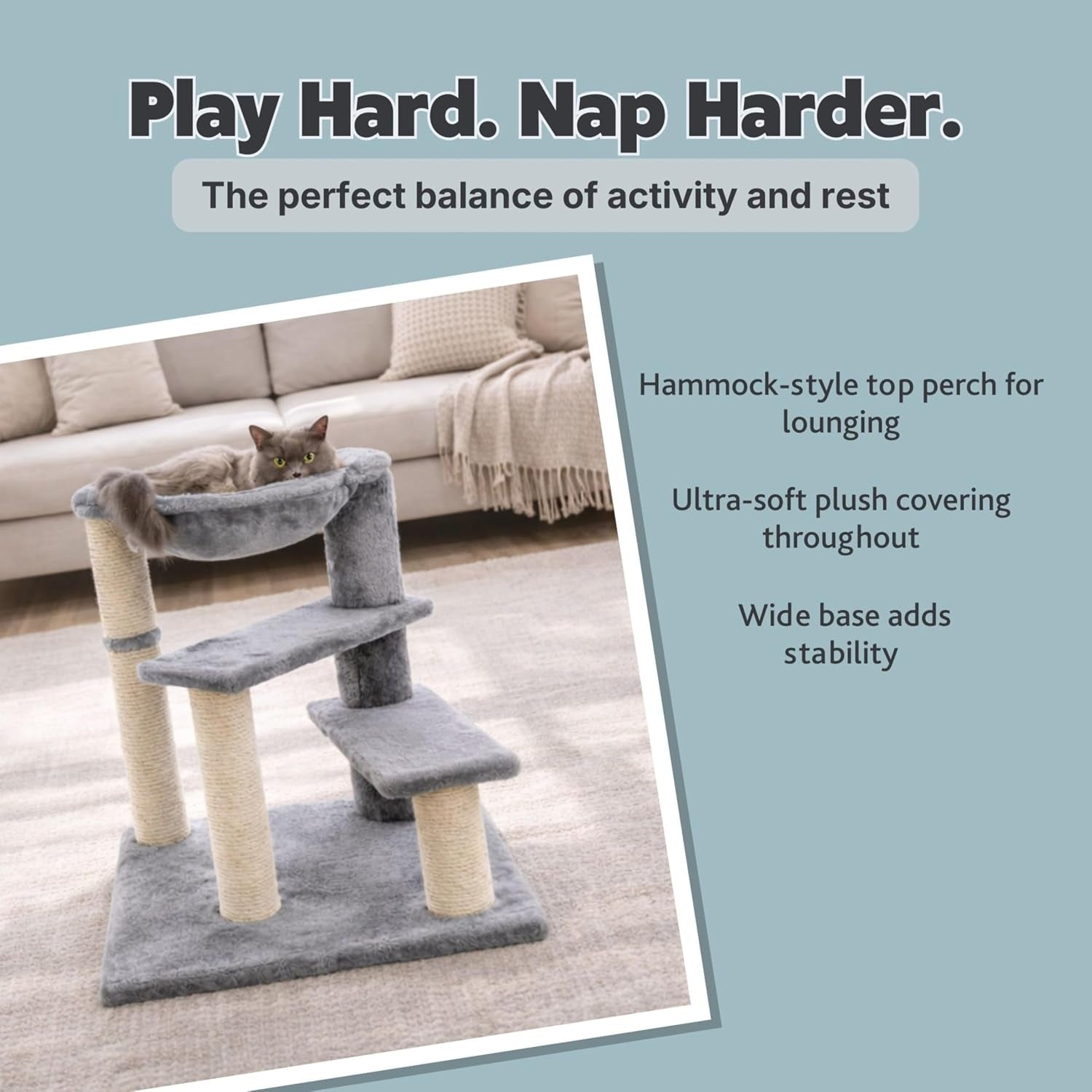 trixie-baza-senior-cat-tree-with-hammock-and-steps-scratching-posts-cat-playground-gray-medium