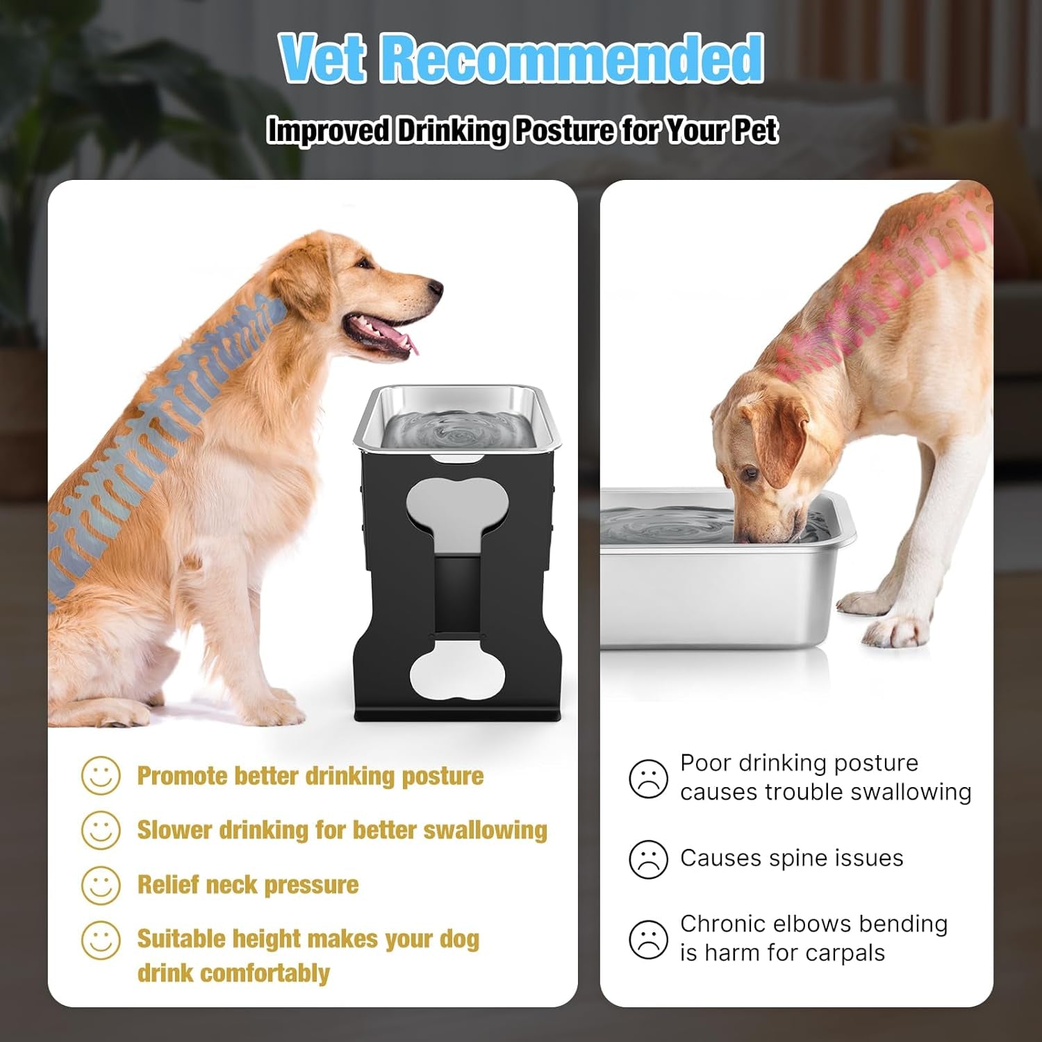 bobbie-laxi-14-elevated-dog-water-bowl-2-4-gal-stainless-steel-bowl-reduces-neck-joint-strain-for-large-or-senior-dogs-rust-resistant-steel-bowl-iron-stand