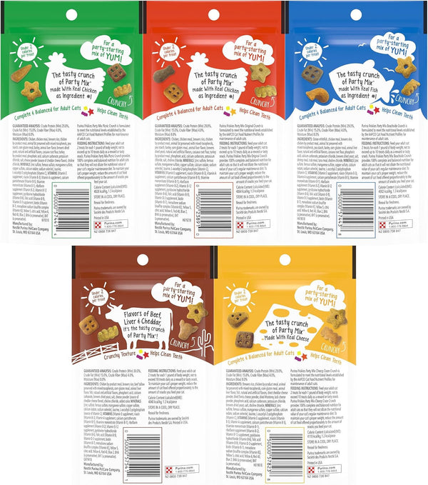 Friskies Party Mix Crunch Variety Pack (9 Flavors) - Wild West, Morning Munch, Mixed Grill, Picnic, Beachside, Cheezy Craze, Original, California Dreamin', and Meow Luau6
