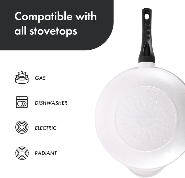 Cast Aluminum Nonstick Large Wok – Lightweight & Durable Stir Fry Pan, Heakthy Non Stick Coating, Easy to Clean, Dishwasher Safe, PFOA, PFAS Free, Stay-Cool Handle, Made in Korea (12.5", 32Cm)4