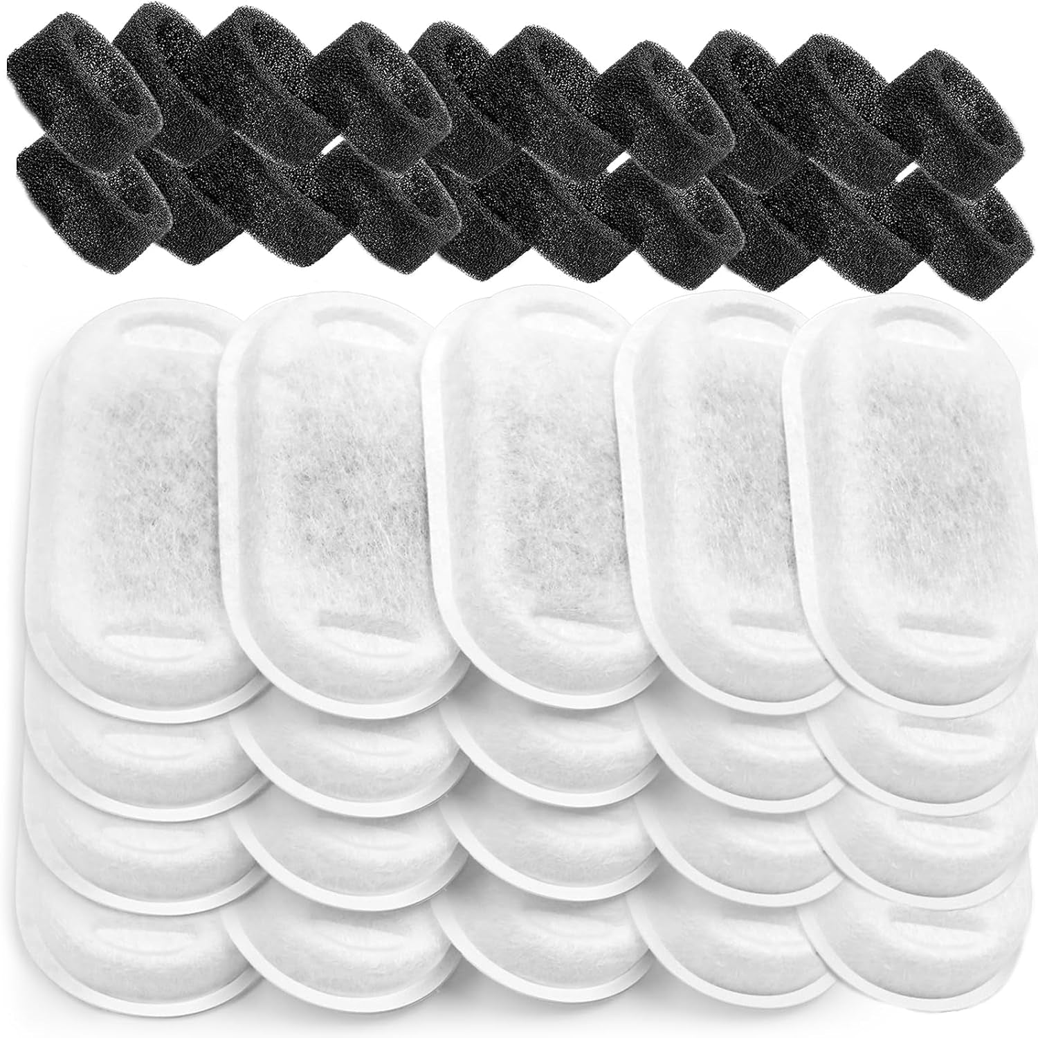 cat-water-fountain-filters-for-stainless-steel-67oz-2l-adjustable-water-flow-pet-fountain-8-pack-pet-replacement-filters-with-8-sponges