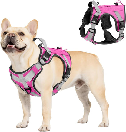 Vavopaw Dog Seat Belt Vest Harness for Car,2 in 1 Seatbelt Buckle | Soft Breathable Mesh,Adjustable Buckle,Nylon,Heavy Duty Pet Safety Seat Belts for Small Medium Large Pets,Black,L12