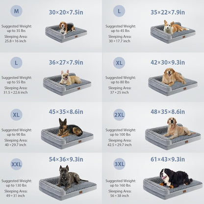 BFPETHOME Orthopedic Dog Beds for Large Dogs-Waterproof Sofa Dog Bed with Removable Washable Cover, Big Pet Bed with Waterproof Lining and Nonskid Bottom,Pet Bed for Large Dogs6
