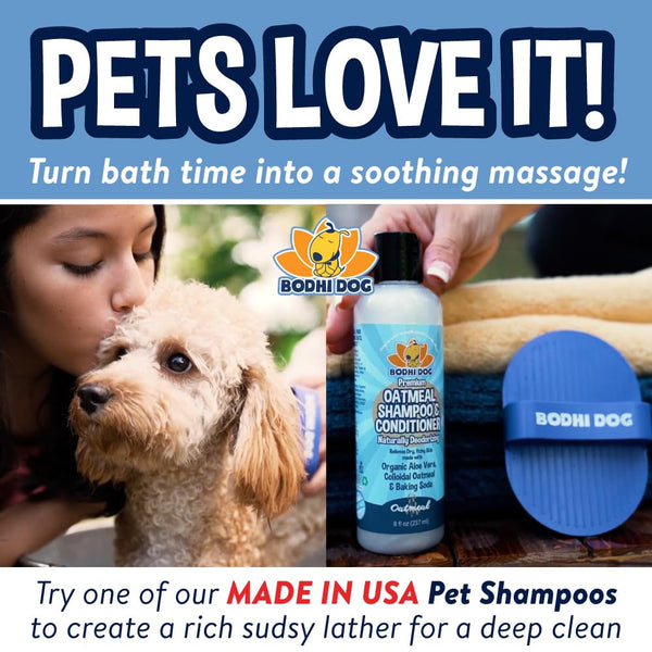 Bodhi Dog Shampoo Brush - Pet Grooming & Bath Supplies for Dogs and Cats - Bath Brush for Long & Short Hair - Premium Scrubber for Shower, Showerhead, Sprayer & Bathing (One Pack, Blue)7