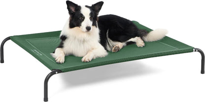 Bedsure Outdoor Elevated Cooling Dog Bed Large Sized Dog, 49In Grey | Portable Raised Camping Pet Cot Hammock,Breathable Teslin Mesh,Weather Resistant,For Large Pets up to 85 Lbs,Easy to Assemble19