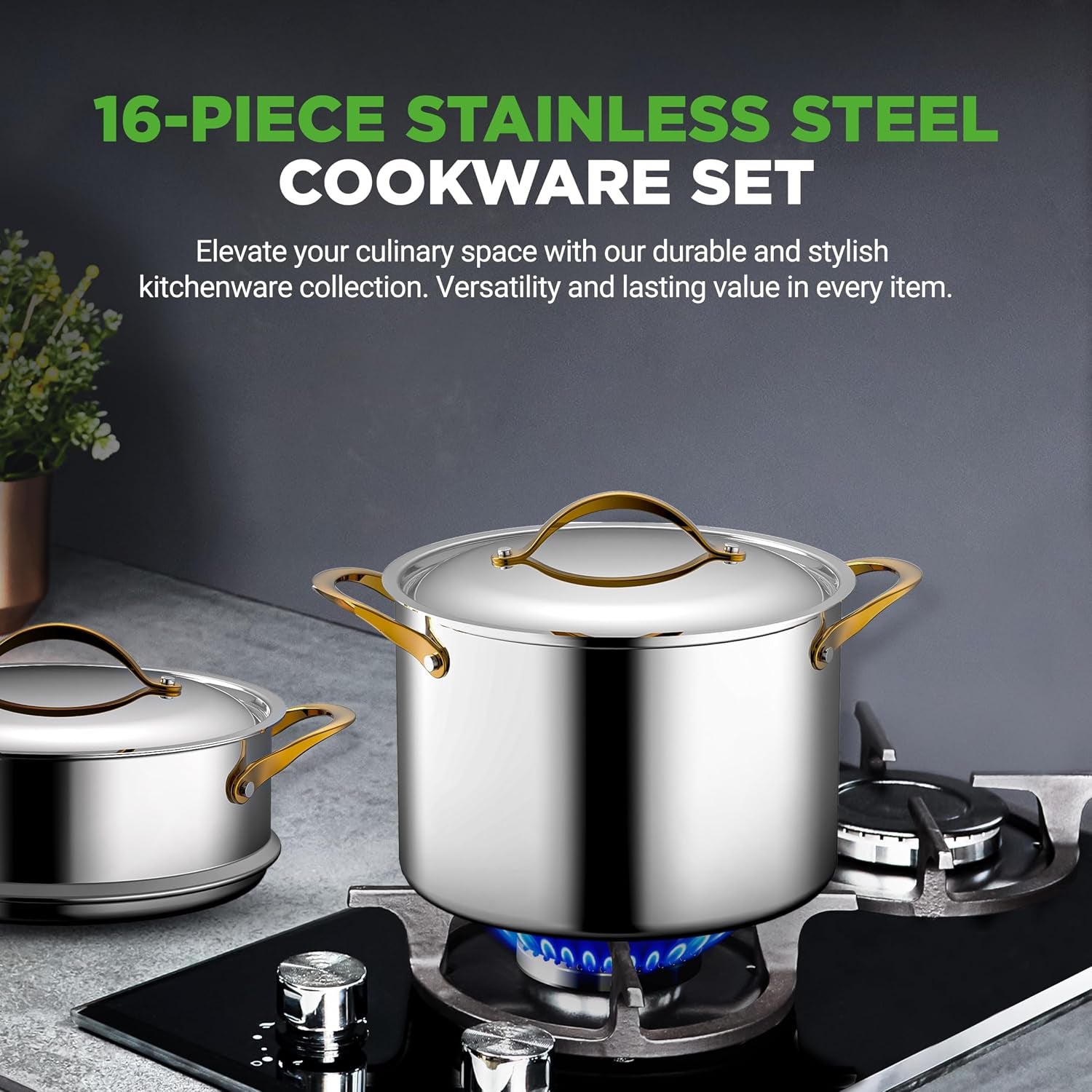 16-piece-stainless-steel-kitchenware-pots-pans-set-clad-kitchen-cookware-with-nylon-utensils-fry-pan-interior-coated-with-prestige-ceramic-non-stick-coating-stylish-kitchen-cookware