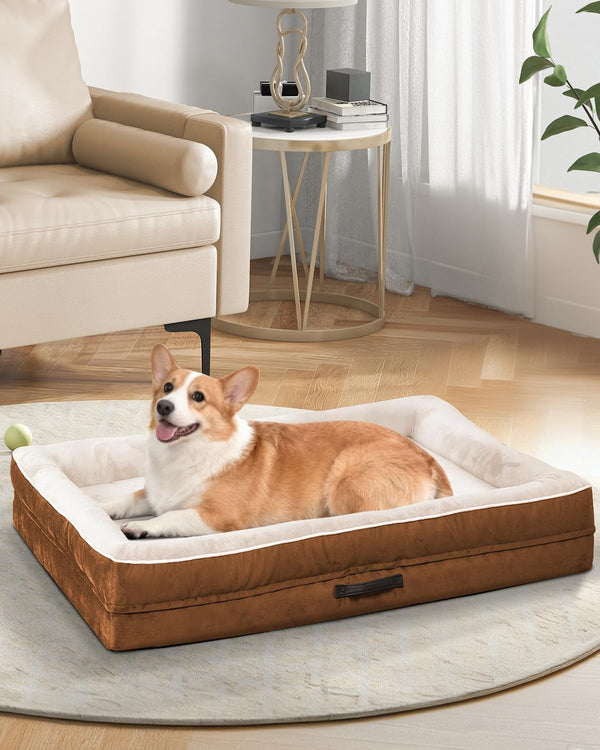 Upvilla Orthopedic Dog Bed XL, Four-Sided Dog Sofa, Washable Cover, Gray20
