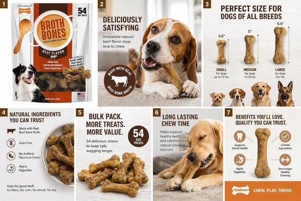 Nylabone Beef Broth Bones Dog Treats (Net 54Count), 2.38 Lb4