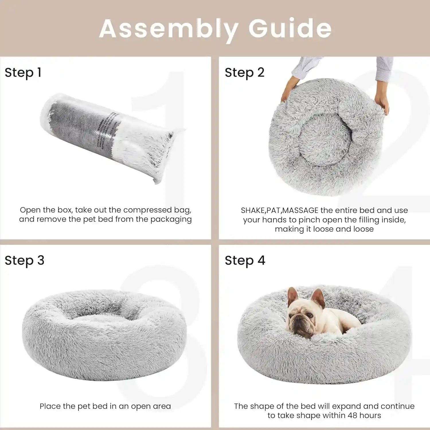 loves-cabin-calming-cat-bed-for-indoor-cats-anti-anxiety-donut-round-dog-bed-fluffy-faux-fur-washable-pet-bed-for-small-medium-dogs-and-cats-grey-20in