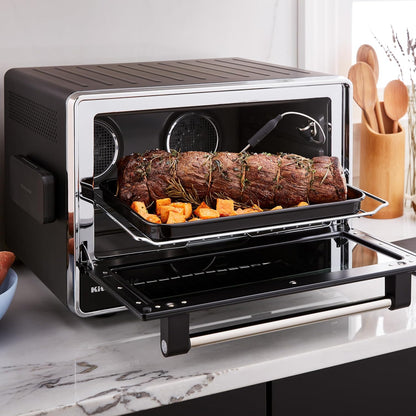 Kitchenaid Dual Convection Countertop Oven W/Air Fry and Temp Probe, KCO224 | No-Flip Air Fry Basket and 360° Air Fry System, 12 Preset Cooking Modes, Even-Heat Technology, Includes 9X13 Inch Baking Pan6
